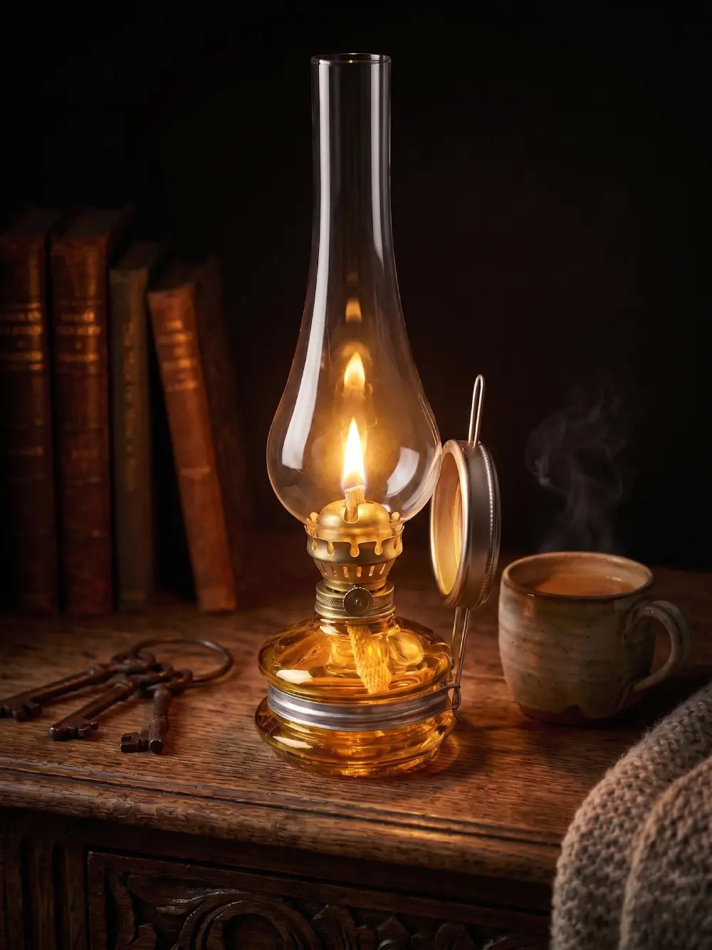 Sarı Dekoratif Fitilli Gaz Lambası HM-01
